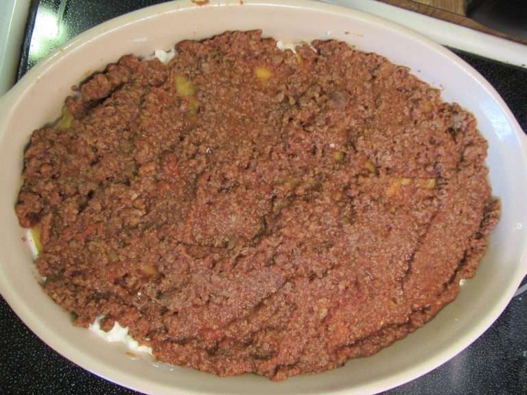 Ground venison lasagna