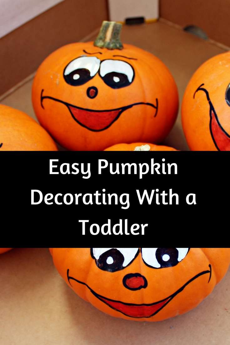Easy Pumpkin Decorating With a Toddler | #Halloween | Pumpkin Carving Ideas