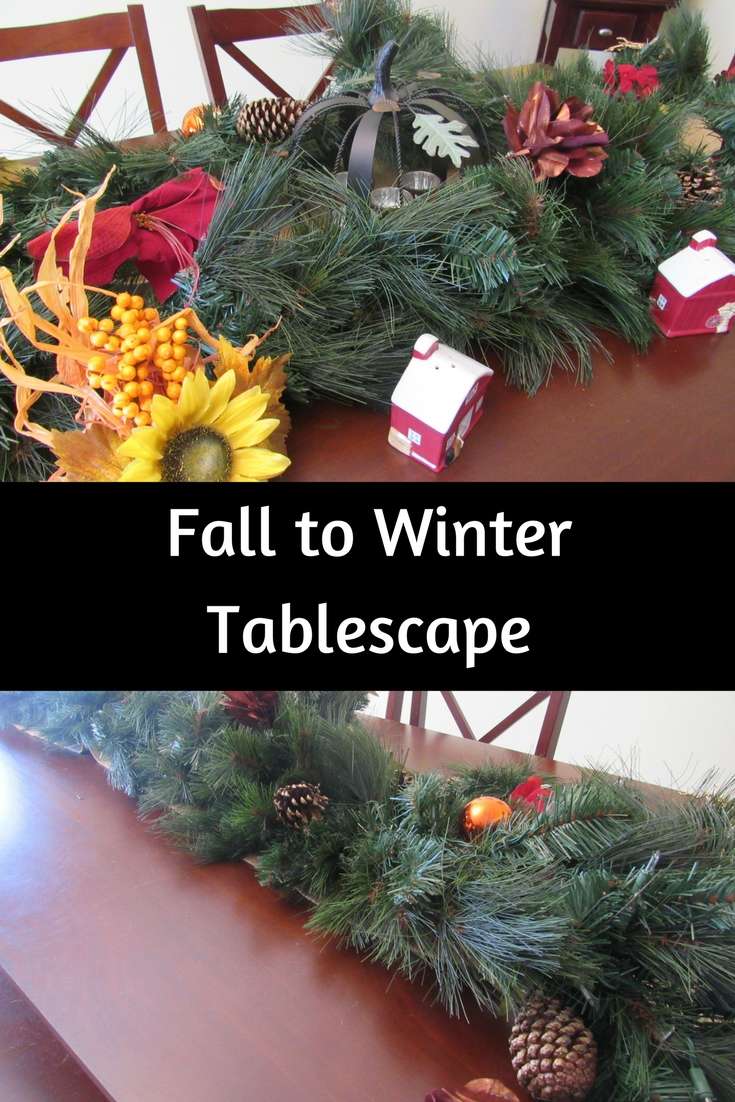 One of my favorite places to decorate is our dining room table. I'm excited to share with you my easy to transition fall to winter tablescape today! #atoasttoautumn #tctablescapes #treeclassics #ad