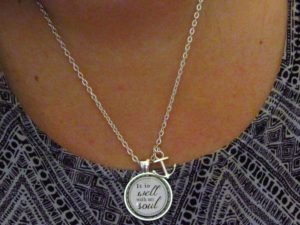 It Is Well With My Soul pendant on necklace 