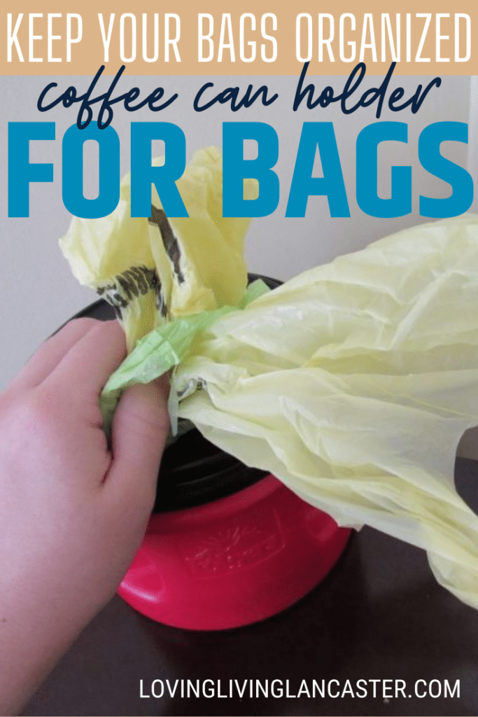 Easy DIY Coffee Can Grocery Bag Holder (4 easy steps to do)