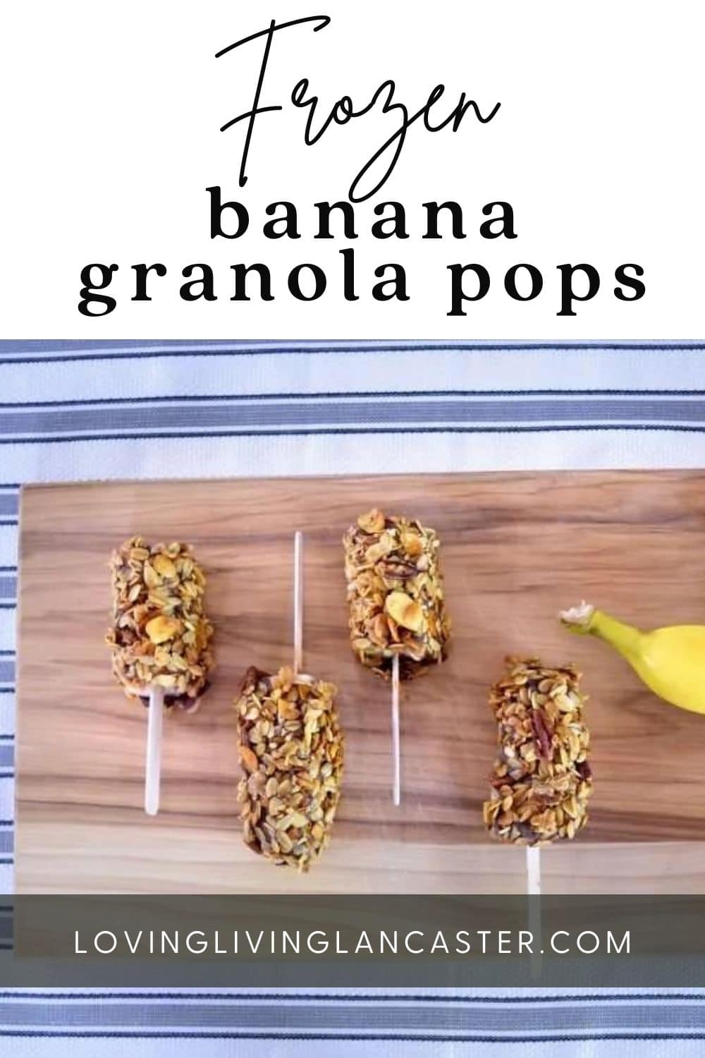 Frozen Banana Granola Popsperfect summer treat