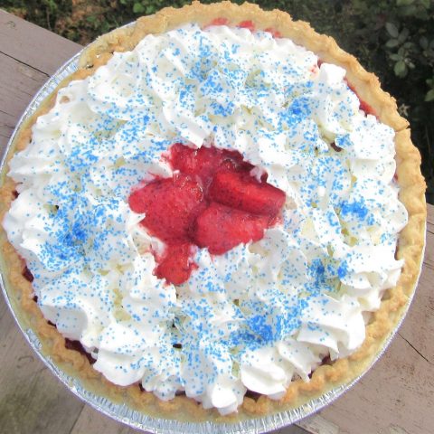 Patriotic Baked Strawberry Pie