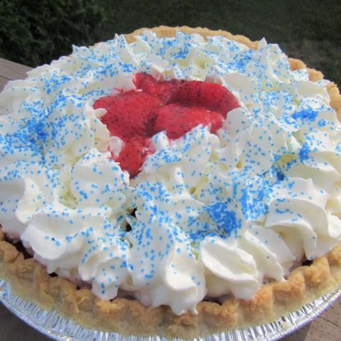 Patriotic Baked Strawberry Pie