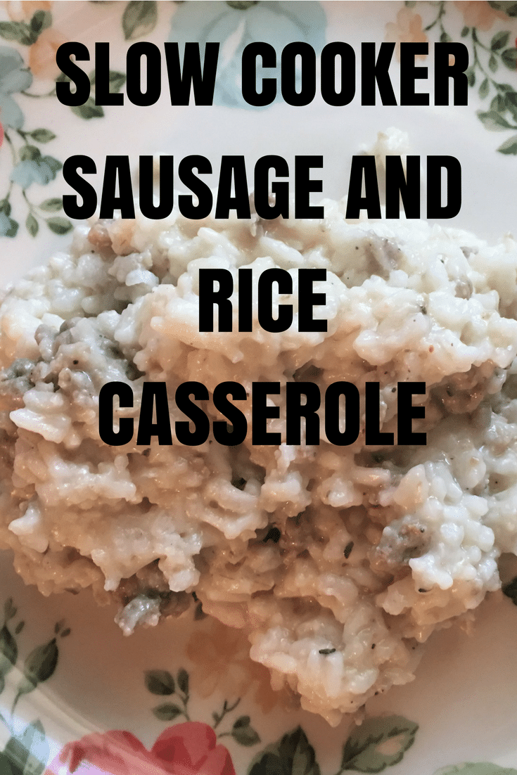 Slow Cooker Sausage and Rice Casserole