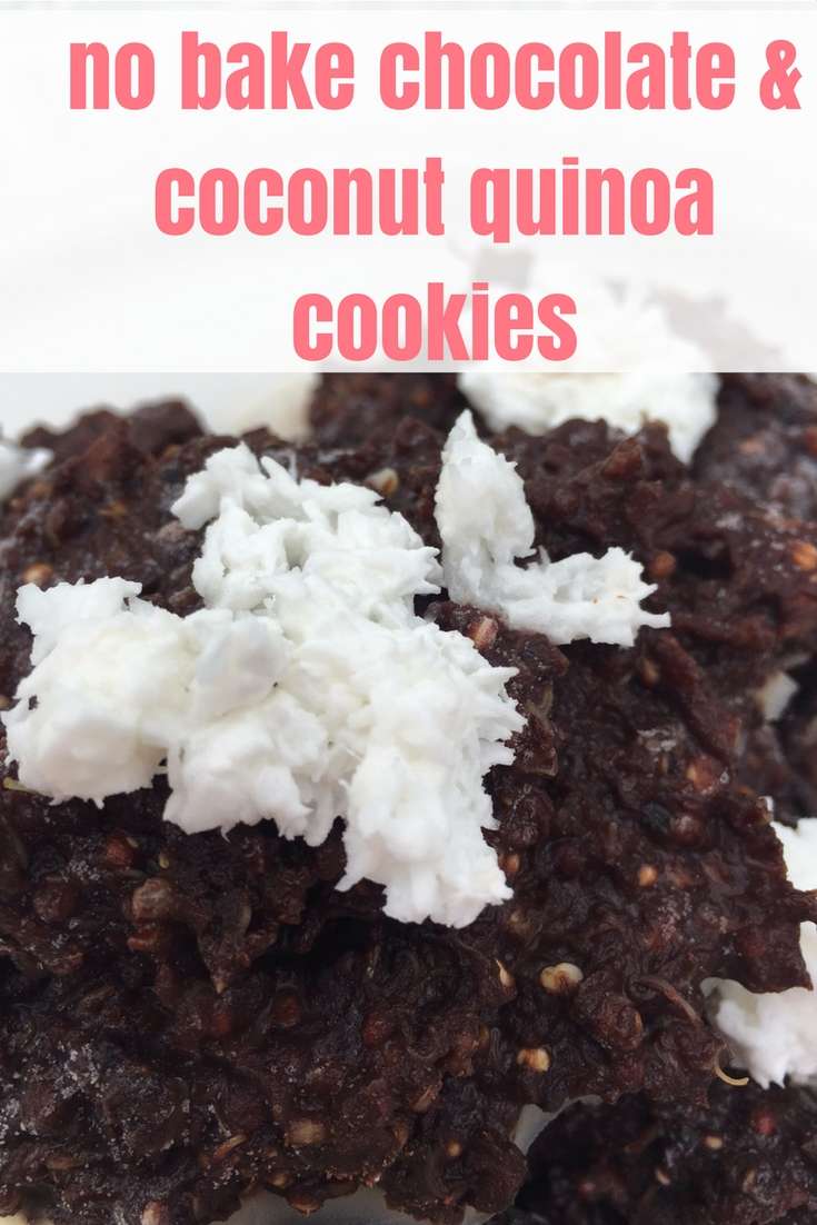 No Bake Chocolate & Coconut Quinoa Cookies 9 AD Who would have thought that you could use Quinoa in cookies? Recently, I used @SuccessRice Tri-Color 100% Quinoa in our go to no-bake cookies recipe and they turned out delicious!