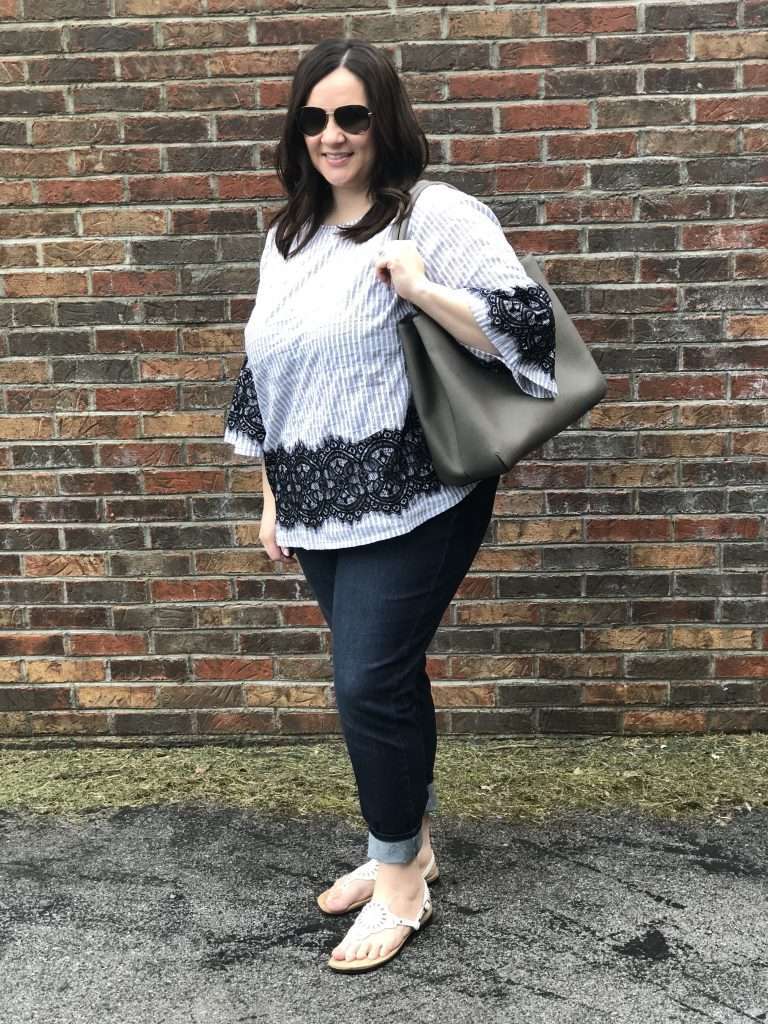 5 Ways to Stay Motivated As a Work At Home Mom 3 Lifestyle Blogger Allison Lancaster in Lane Bryant Ultimate Stretch Jeans and Top