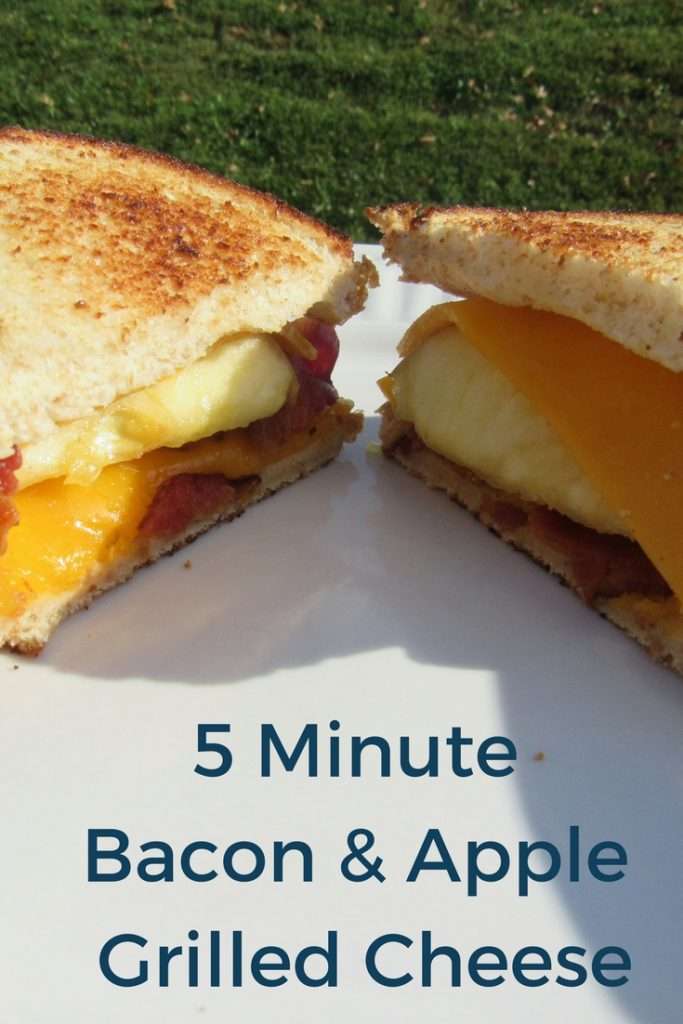 One of my favorite grilled cheese recipes is this delicious apple and bacon grilled cheese. It's an easy and quick dinner that the entire family loves.