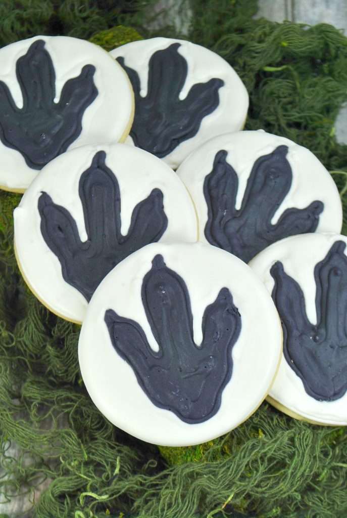 Dinosaur Cookies 6 Close up of dinosaur cookies.
