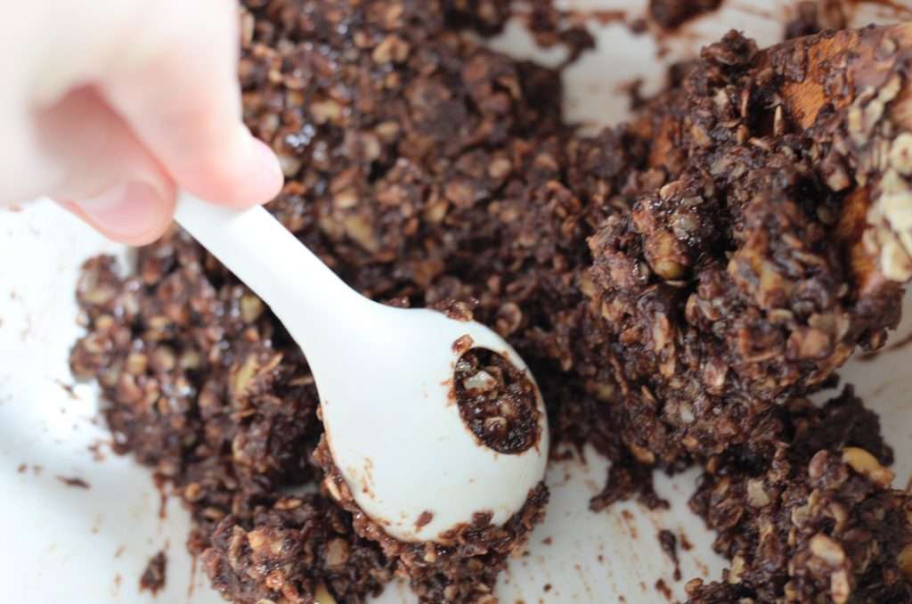 Easy No Bake Lactation Cookies 6 forming the shape of no bake lactation cookie recipe
