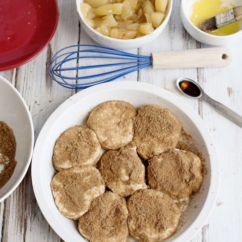 Apple Pie Biscuits in the pan