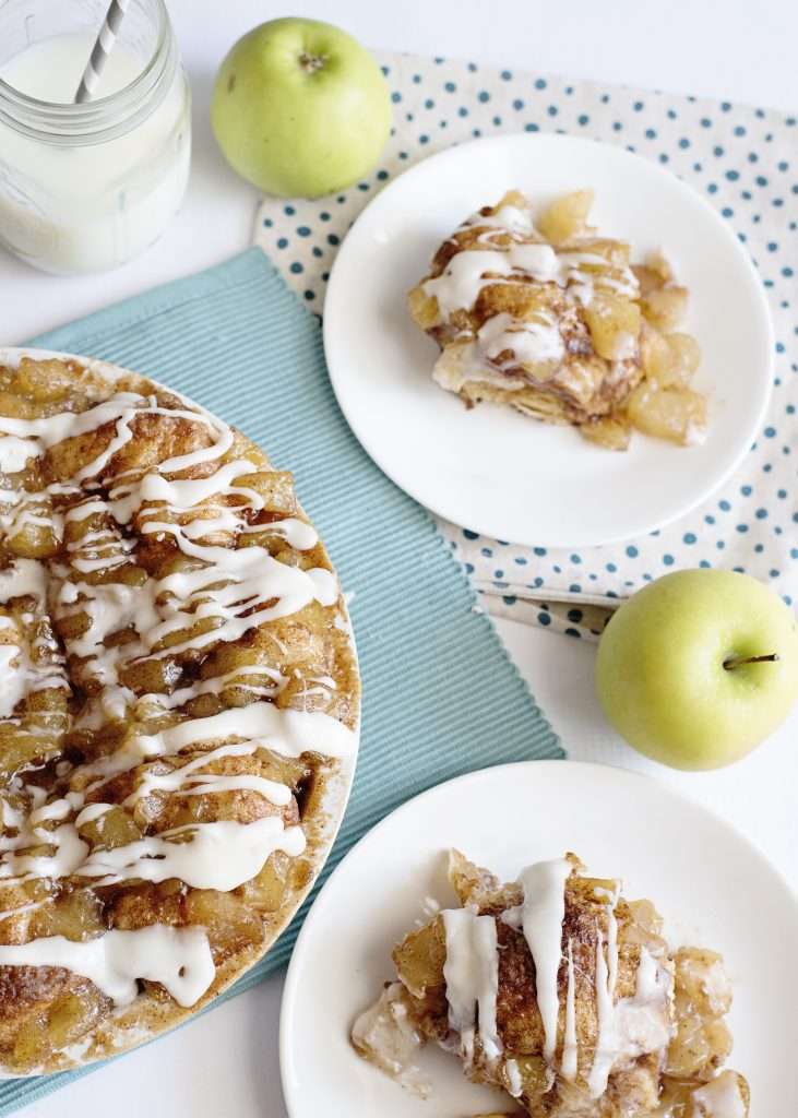 Apple Pie Biscuit Bake on the plates to be served