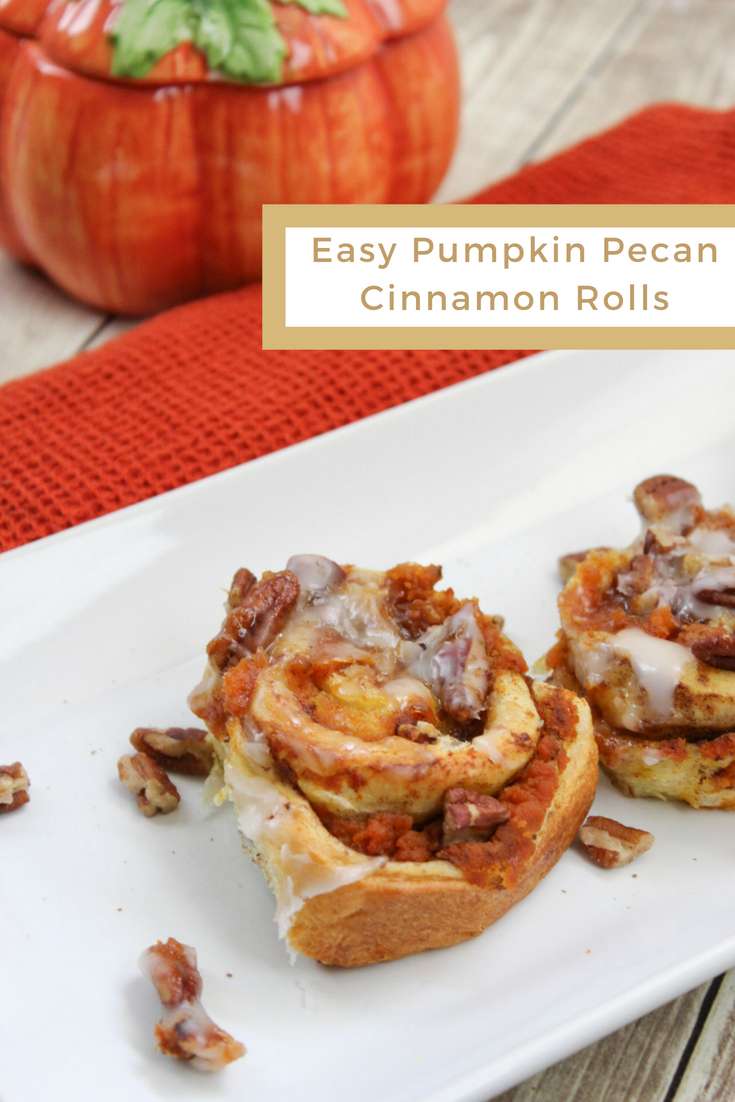 This year, I get to indulge in more pumpkin spice lattes and these easy pumpkin pecan cinnamon rolls are also on my menu for fall!