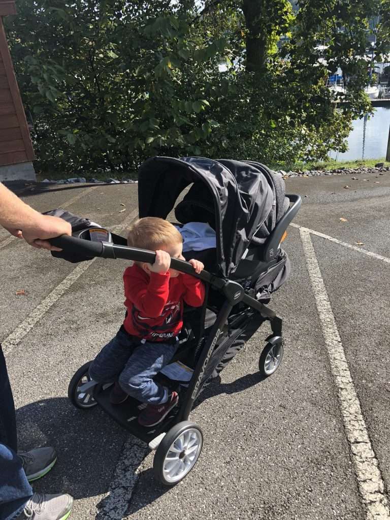 7 Tips for Taking Toddlers to Disney World 5 Toddler and baby in Chicco Bravofor2 Stroller