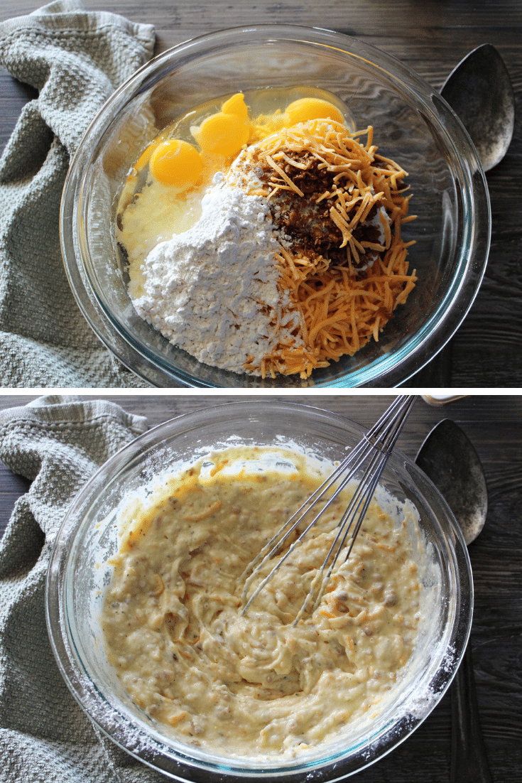Easy Leftover Loaded Mashed Potato Cakes 3 making loaded potato cakes