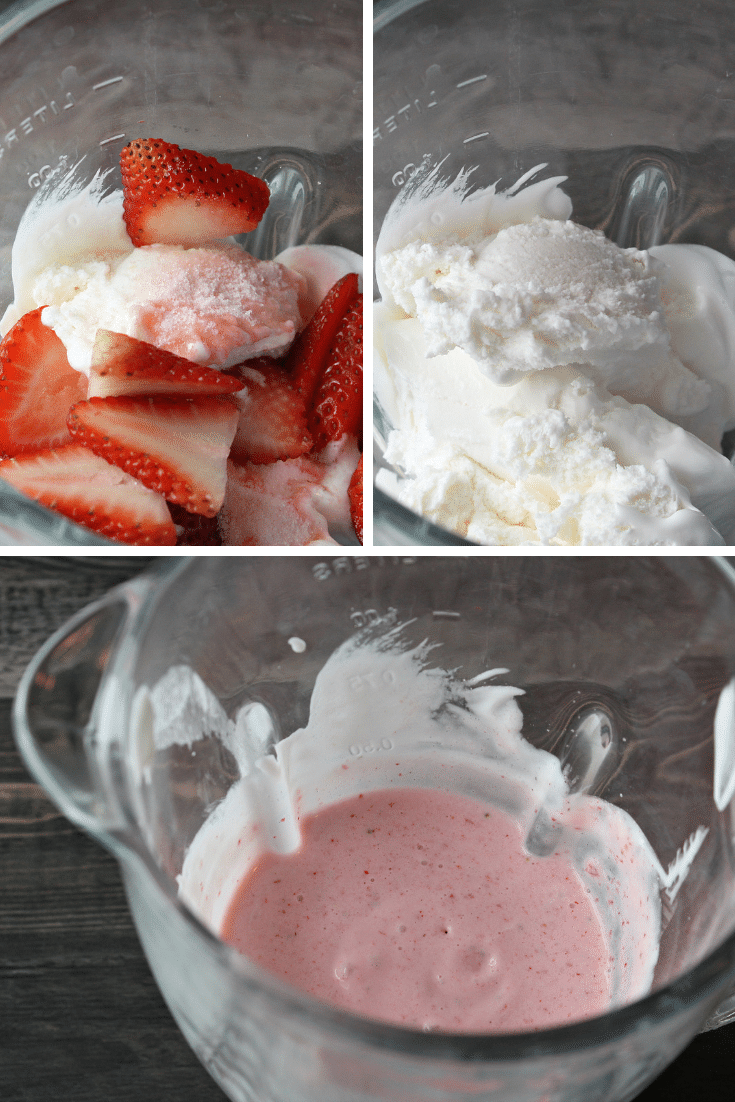 Strawberry Lemonade Shake 3 making of a strawberry lemonade milkshake