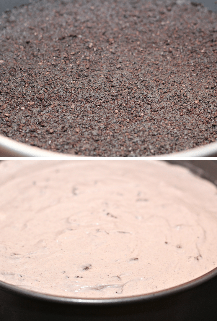 Cookies and Cream Cheesecake 7 oreo cookie crust and filling on top