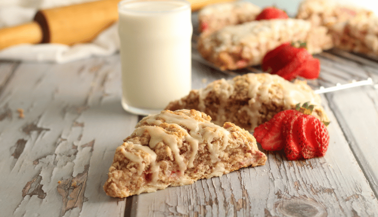 Glazed Strawberry Scones