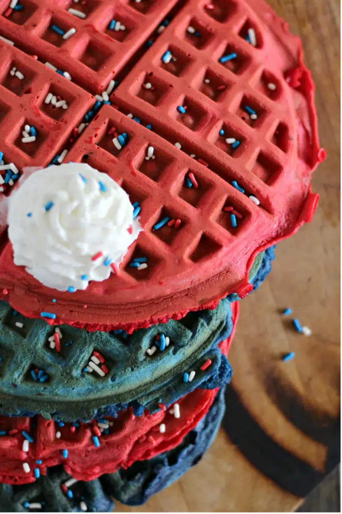 red white blue waffles