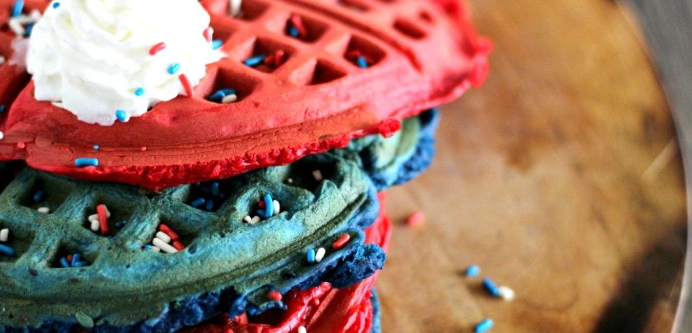 American Waffles red white and blue waffles