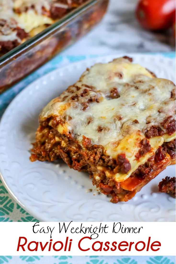 ravioli casserole on white plate