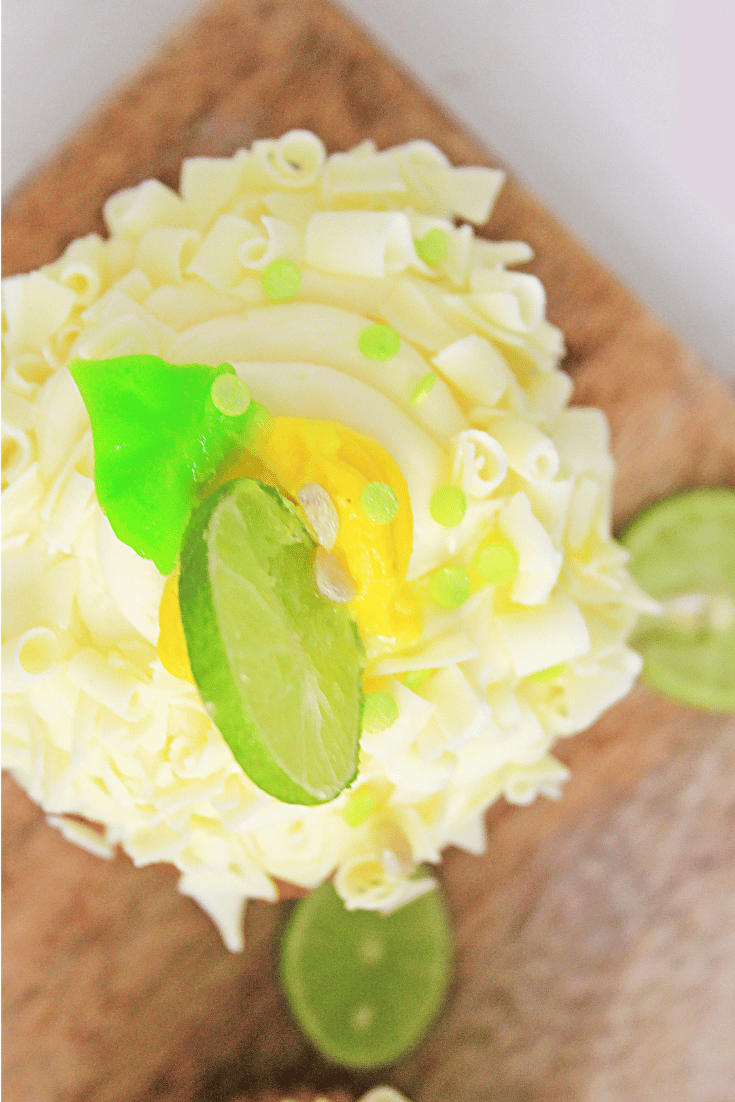 Key Lime Cupcakes 3 top view of key lime cupcake