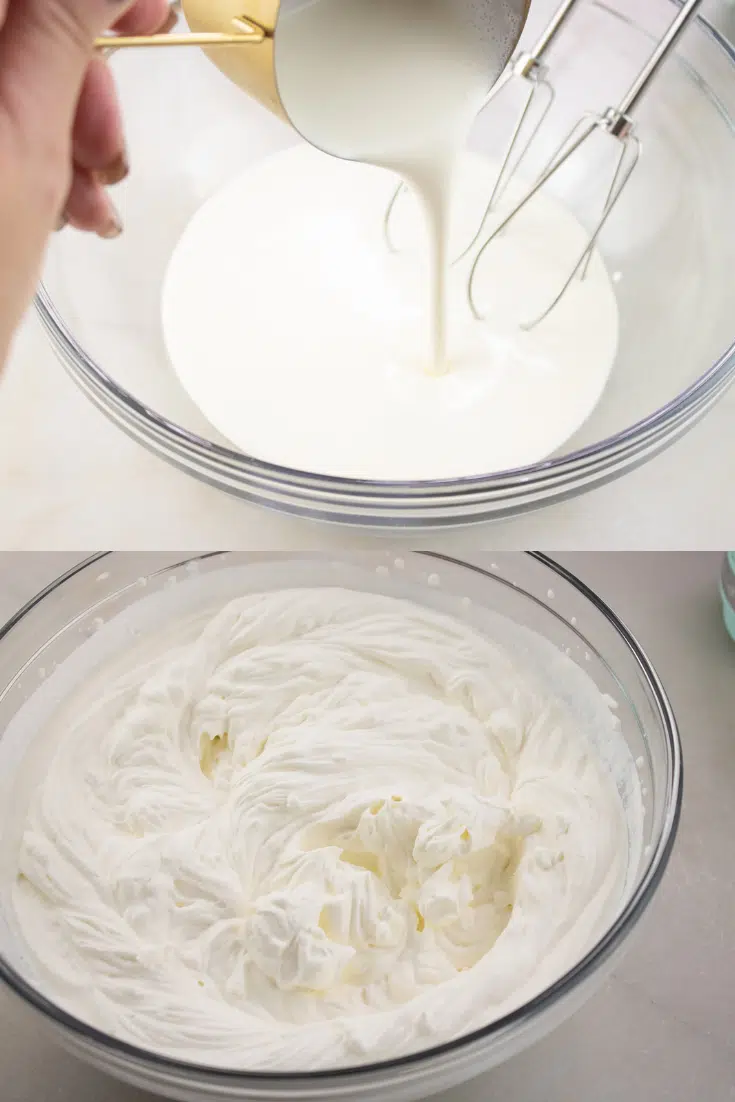 making frosting layer for pumpkin cake