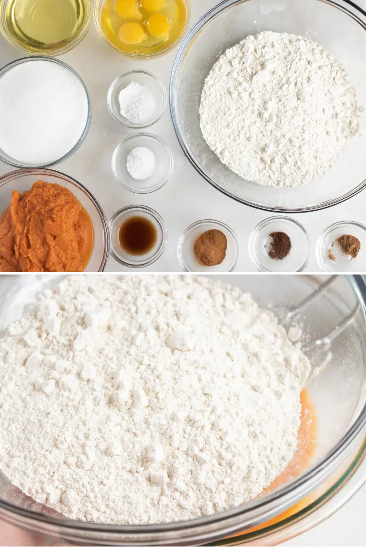 ingredients for pumpkin cake