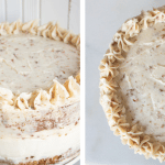 maple apple bacon cake top and side views