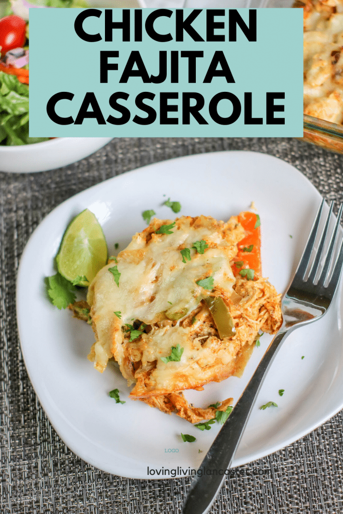 serving of fajita casserole on white plate