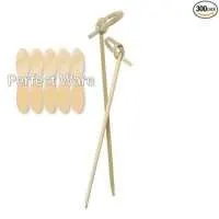 Perfectware Bamboo Knot 4-300ct 4" Bamboo Knot Picks (Pack of 300)