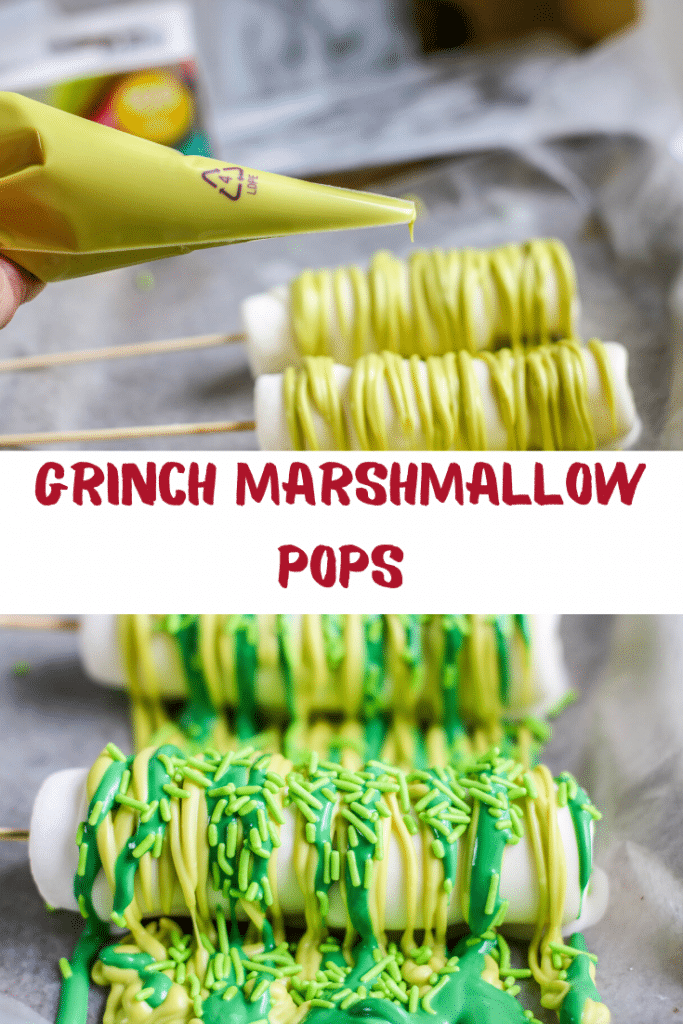 grinch marshmallow pops