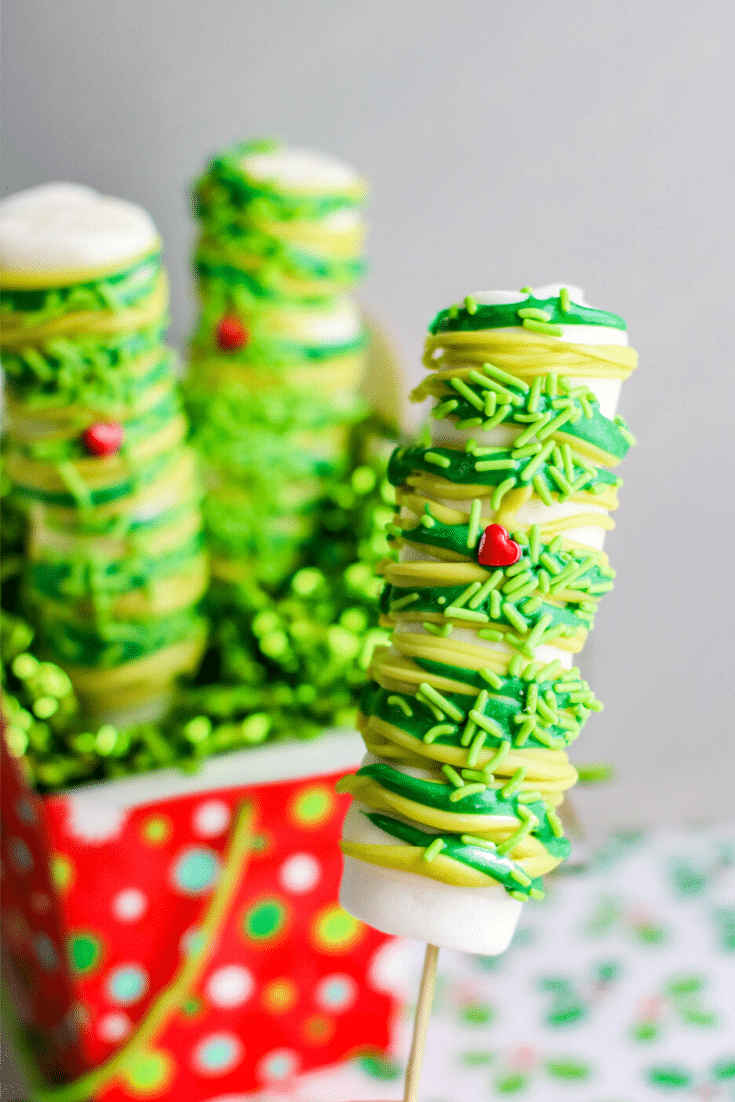 Grinch Marshmallow Pops 8 grinch marshmallow pops