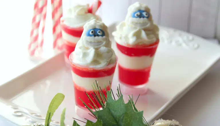 snowman jello cups