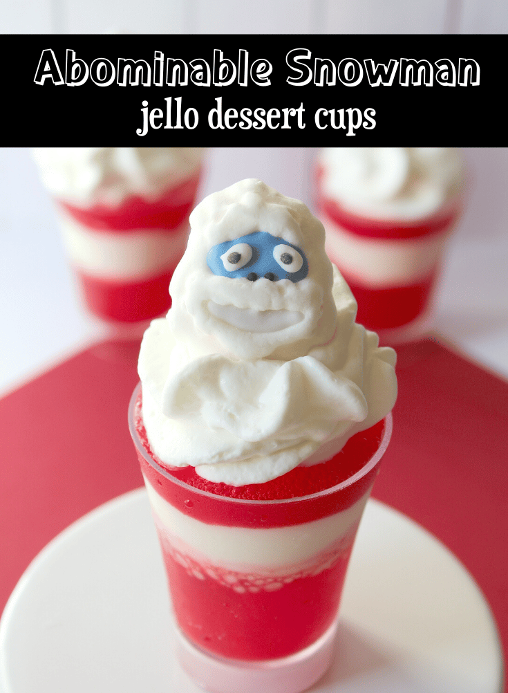 snowman jello dessert cups