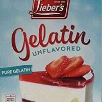 Lieber’s Unflavored Gelatin – Sugar Free Gelatin – Kosher, Gluten Free Pure Gelatin Powder Unflavored – 1 Oz. Box, Contains 4 Packets.