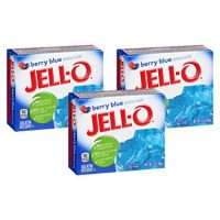 Jell-O Berry Blue Gelatin Mix 3 Ounce Box,Berry Blue,(Pack of 3)