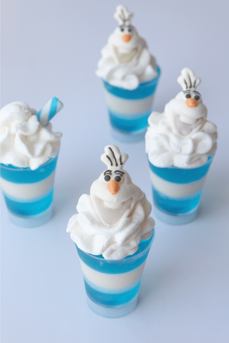 Frozen Olaf Dessert Cups 5 olaf jello cups
