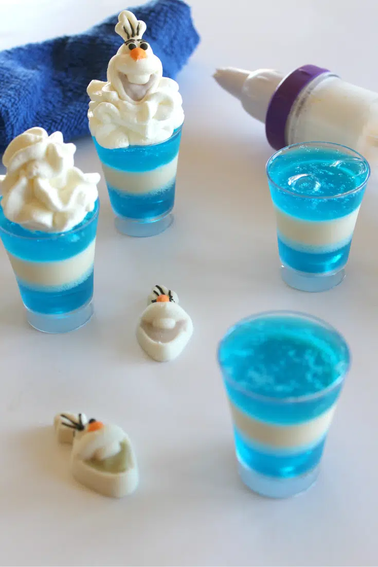Frozen Olaf Dessert Cups 9 making olaf jello cups