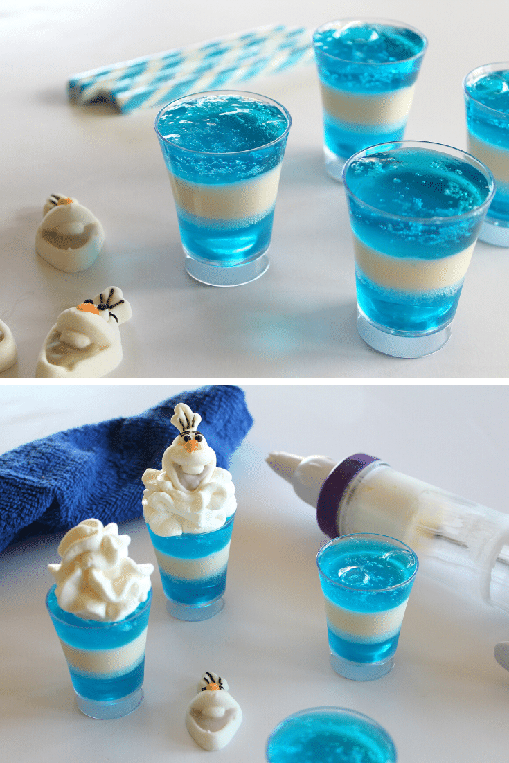 Frozen Olaf Dessert Cups 8 making jello cups