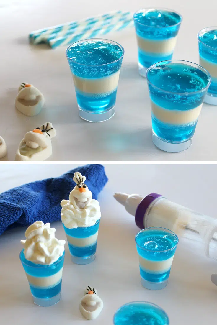 Frozen Olaf Dessert Cups 8 making jello cups