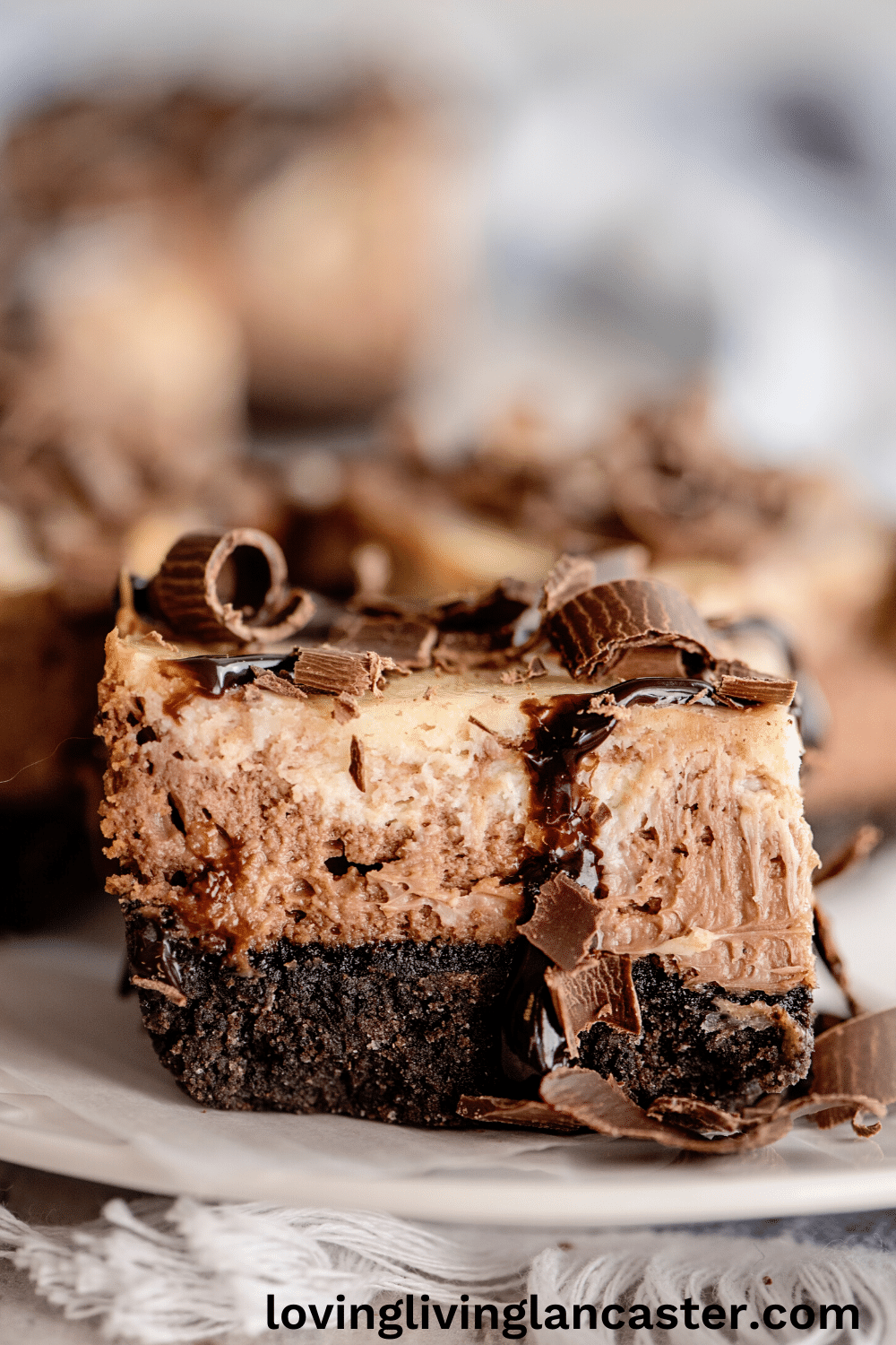 Chocolate Swirl Cheesecake Bars 17 chocolate cheesecake bars