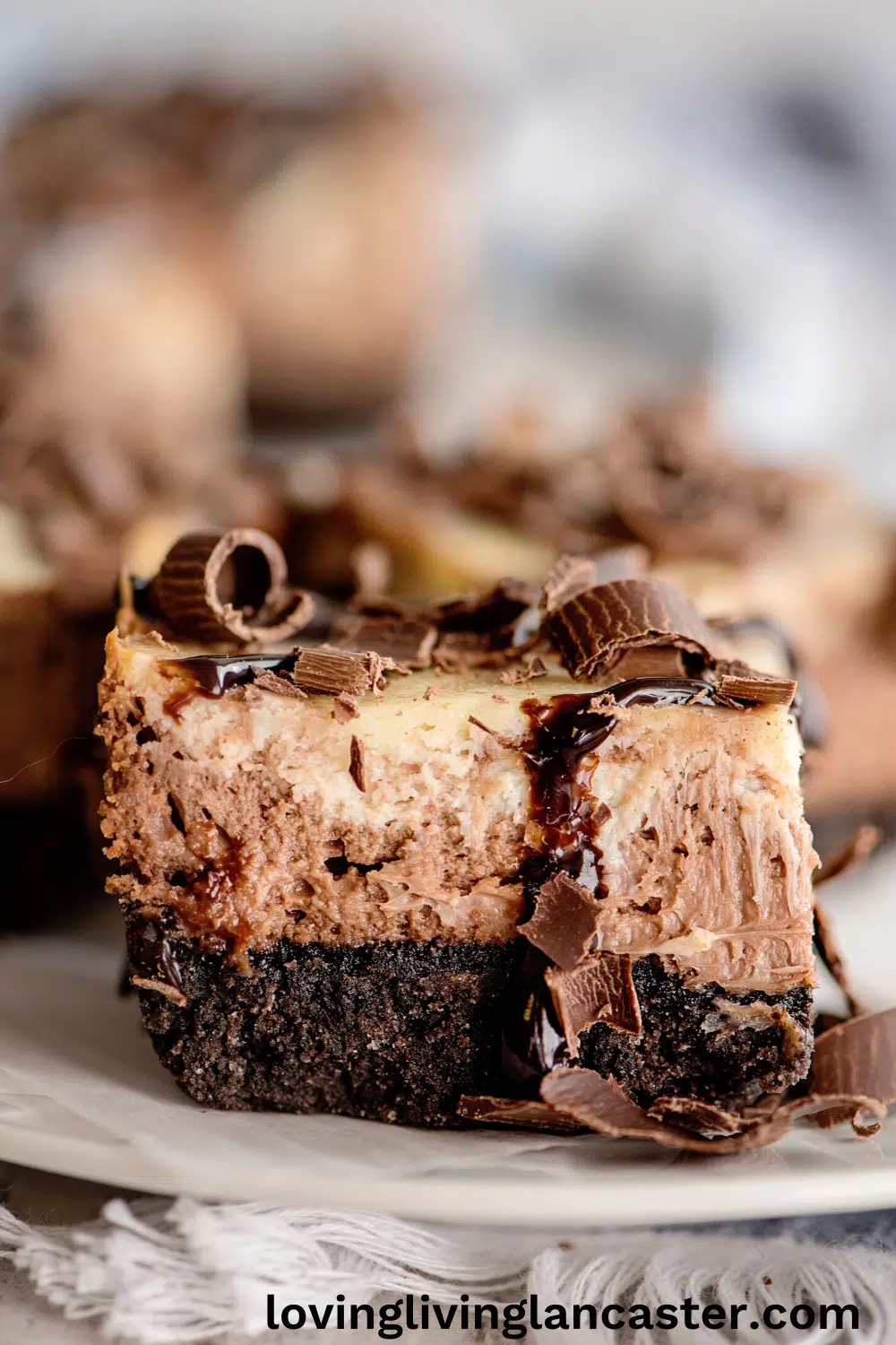 chocolate cheesecake bars