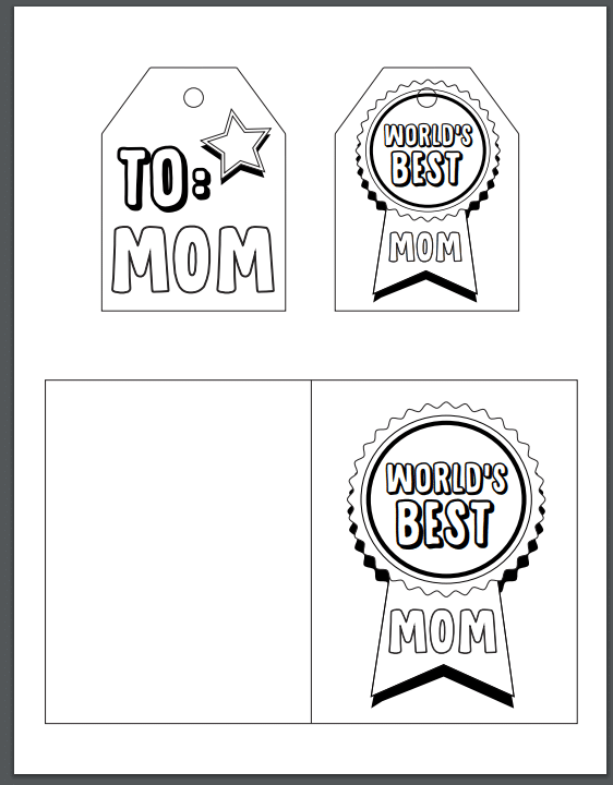 Mother's Day Coloring Sheets 15 mothers day badge 2