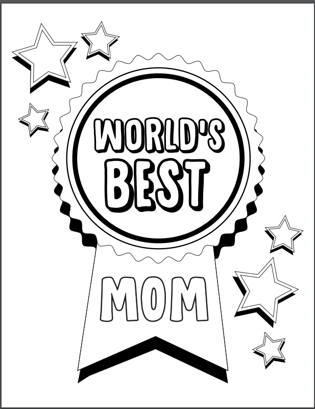 Mother's Day Coloring Sheets 16 mothers day badge 3