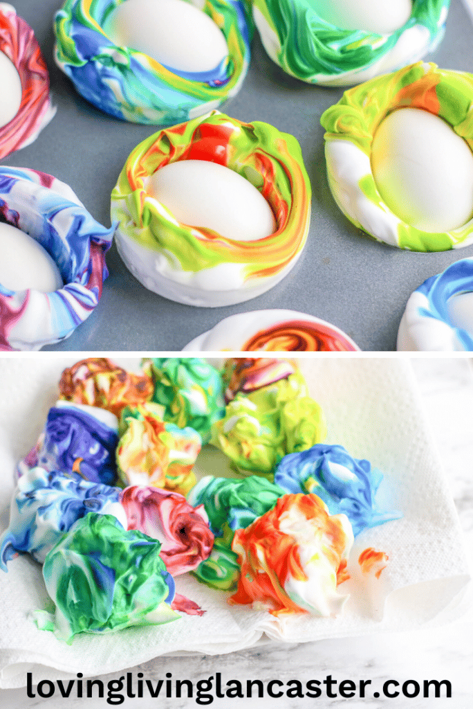 Shaving Cream Easter Eggs 8 process of making shaving cream easter eggs