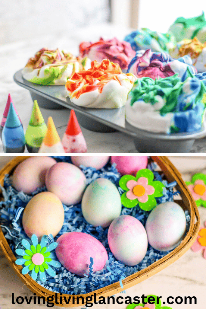 Shaving Cream Easter Eggs 9 process of making shaving cream easter eggs