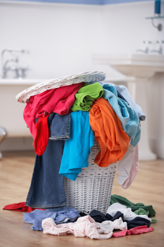 How To Stay Ahead of The Laundry Game 9 laundry overflowing a basket