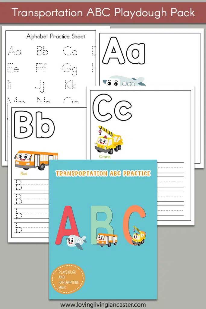 Transportation ABC Printables 3 printables for learning abcs