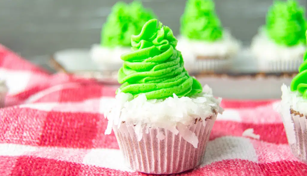 christmas tree frosted brownie